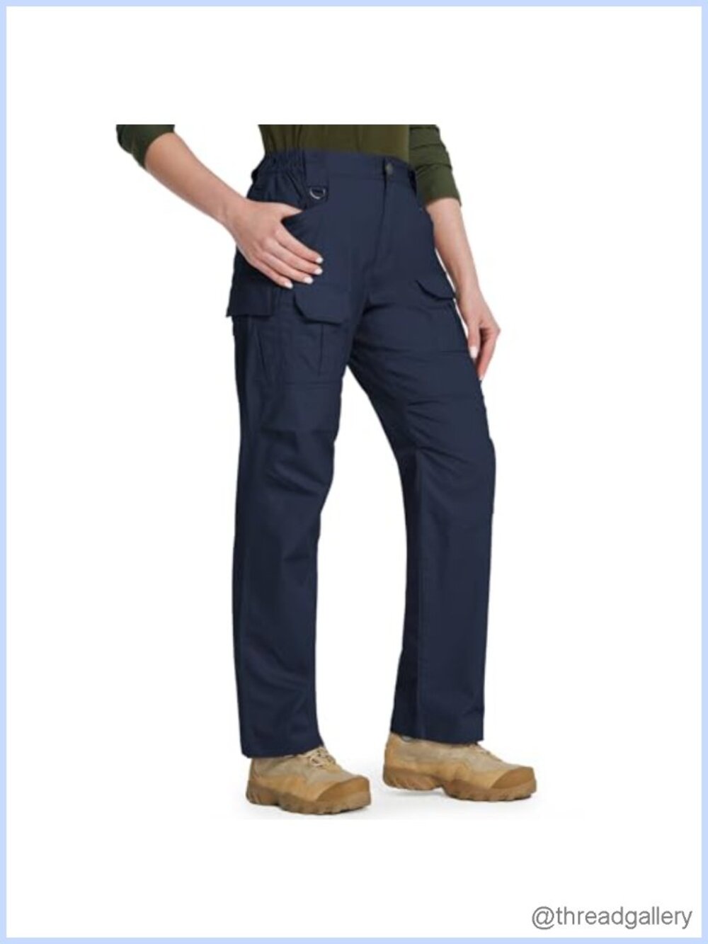 Women's Stretch Tactical Cargo Work Pants Ripstop Water Resistant Hiking
